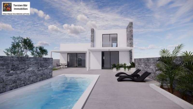 Kokkinos Pyrgos Kreta, Kokkino Pirgos Luxusvillen mit priv. Pool in unmittelbarer Strandnähe Haus kaufen